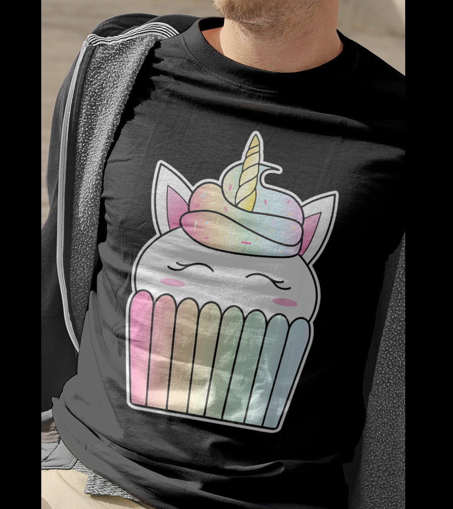 Unicorn Cupcake Pastel Cute Baking Kawaii T-Shirt