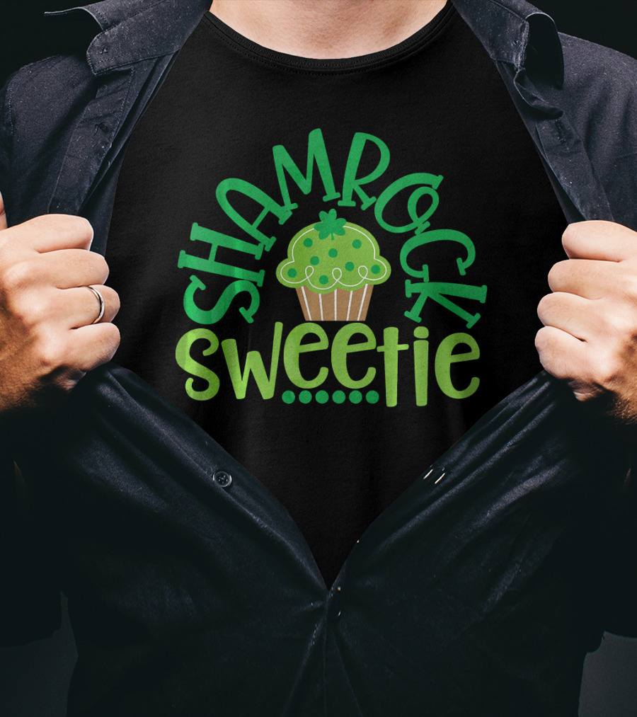 Shamrock Sweetie Green Cupcake St. Patrick's Day T-Shirt