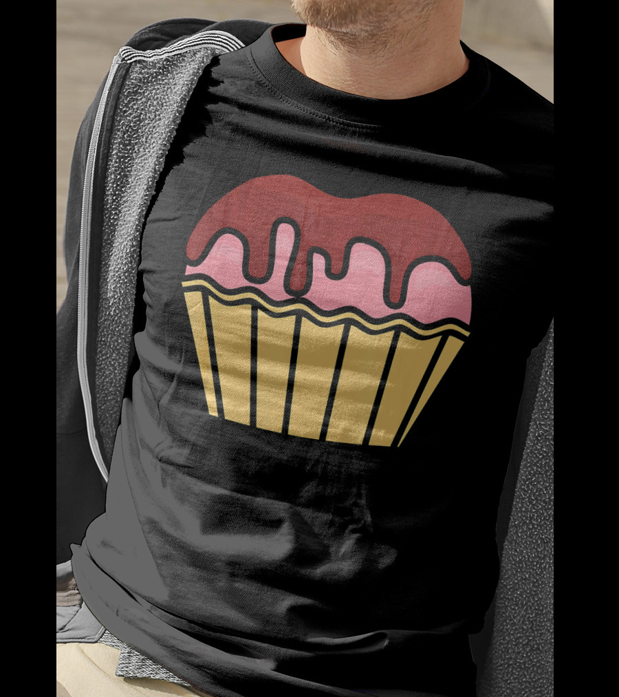 Cool Chocolate Dripping Halloween Cupcake T-Shirt