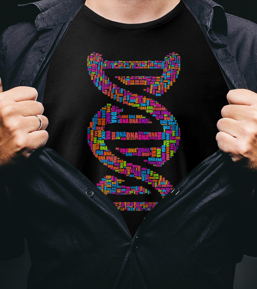 Biology DNA Molecule DNA Word Cloud Spiral T-Shirt