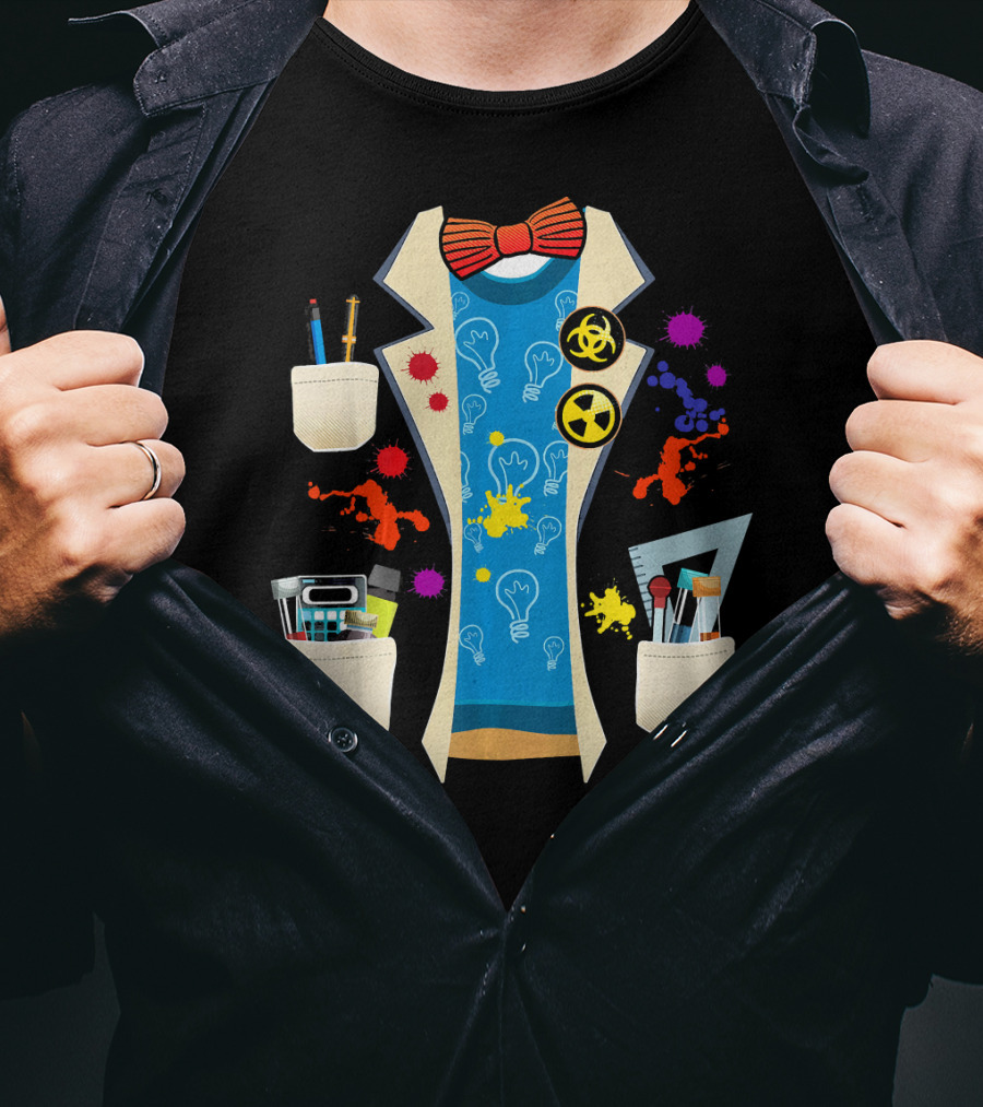 Halloween Mad Chemist Scientist DIY Costume Elements And Tools T-Shirt