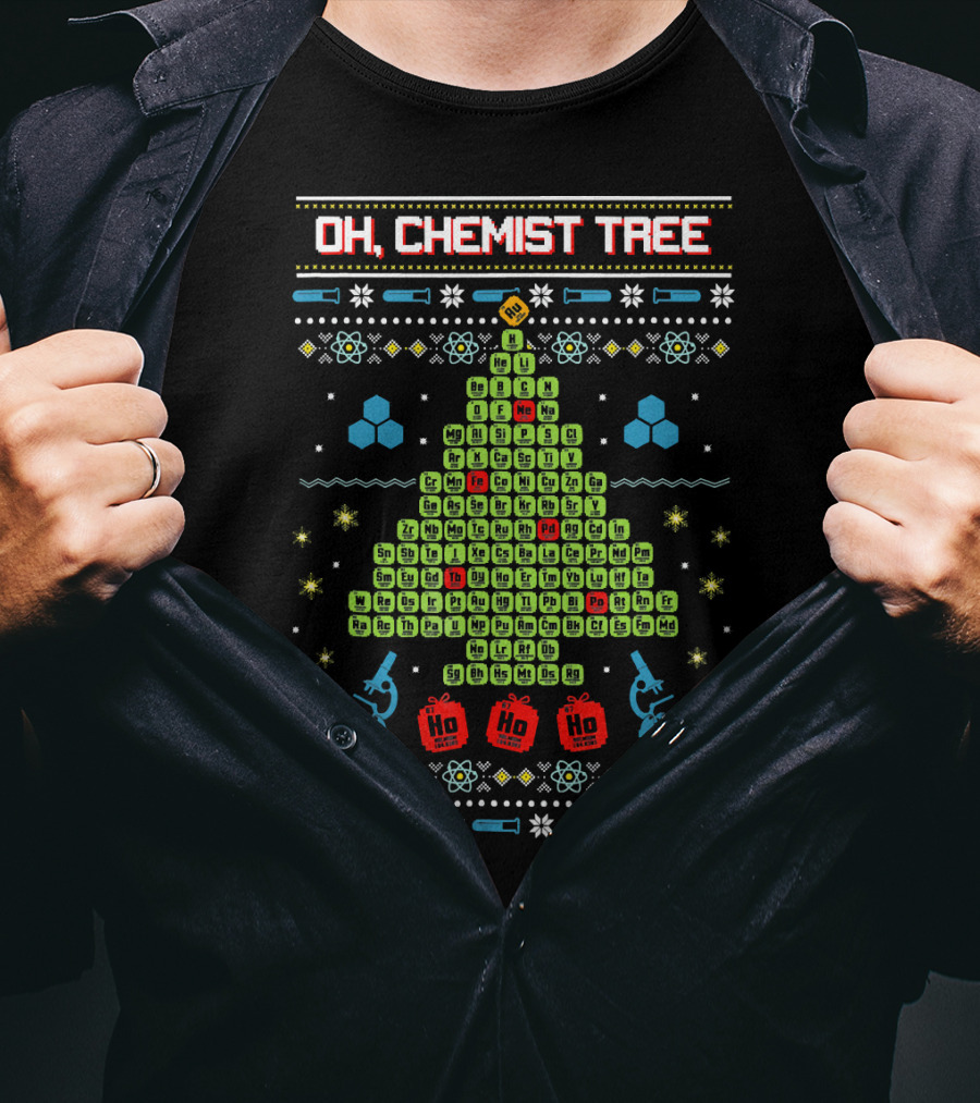 Oh Chemist Tree Periodic Table Christmas T-Shirt