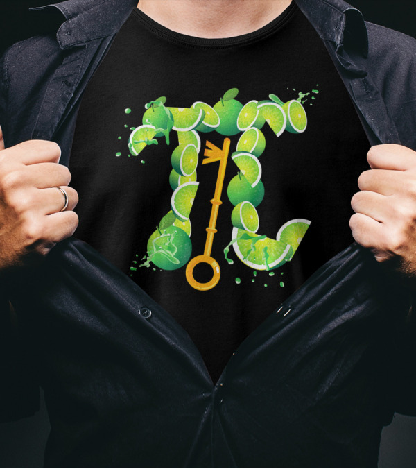 Key Lime Pi Day Pun Science Marc Key Lime Slices And Math T-Shirt