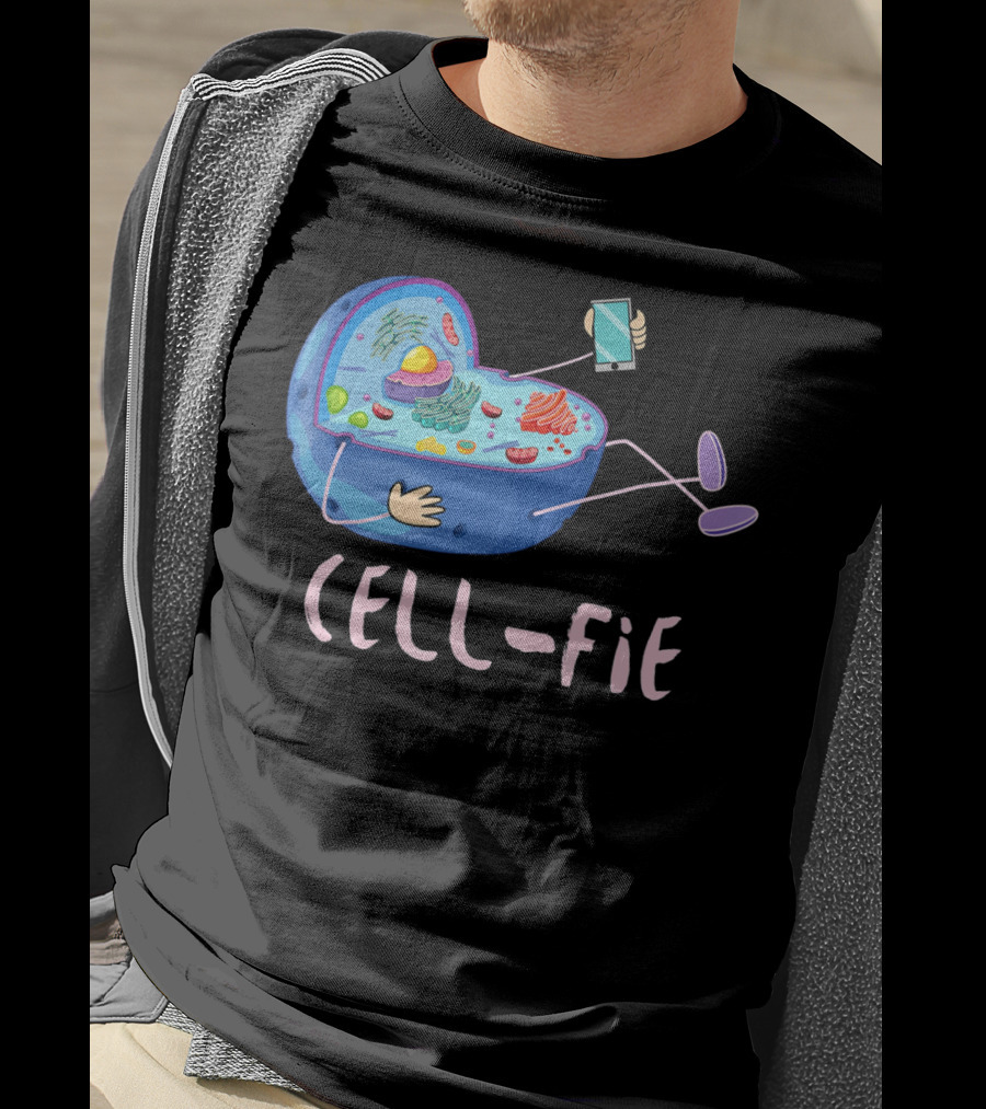 Cell Fie Funny Science Biology Teacher Cell Phone Concept T-Shirt