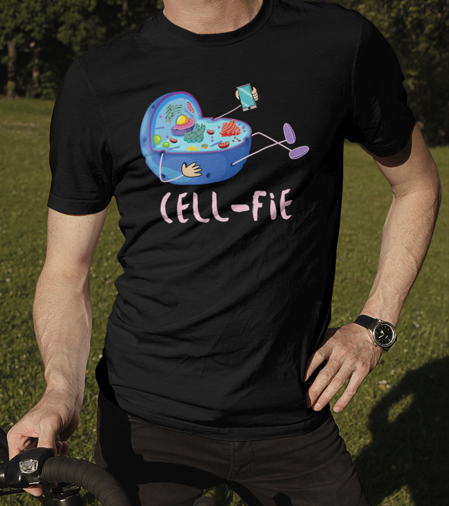 Cell Fie Funny Science Biology Teacher Cell Phone Concept T-Shirt