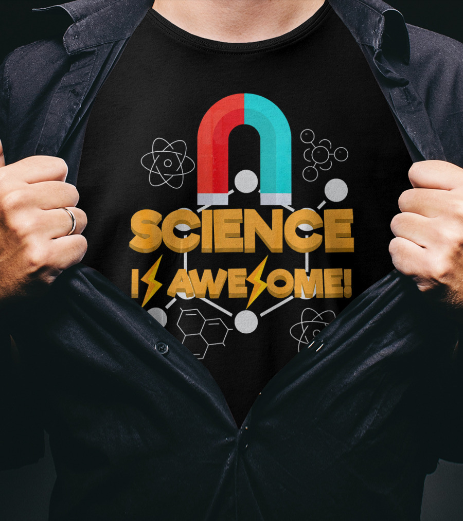 Science Is Awesome Magnet Chemistry Atomic Symbols T-Shirt