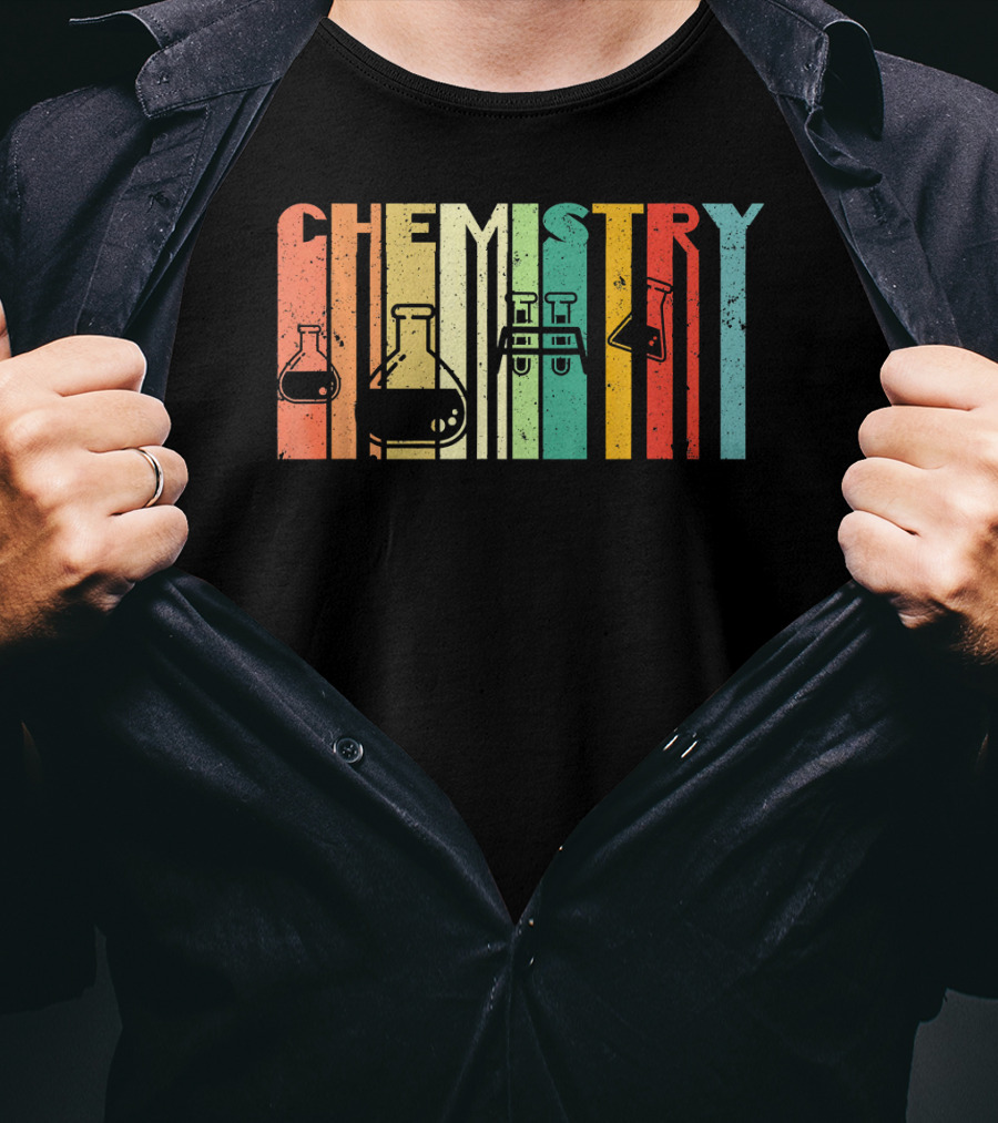 Chemistry Funny Science Student Vintage Laboratory Glassware T-Shirt