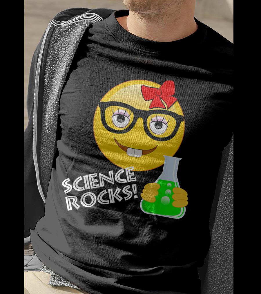 Science Rocks Emoji Chemistry Girl T-Shirt