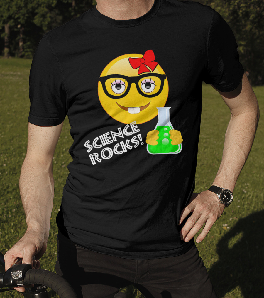 Science Rocks Emoji Chemistry Girl T-Shirt