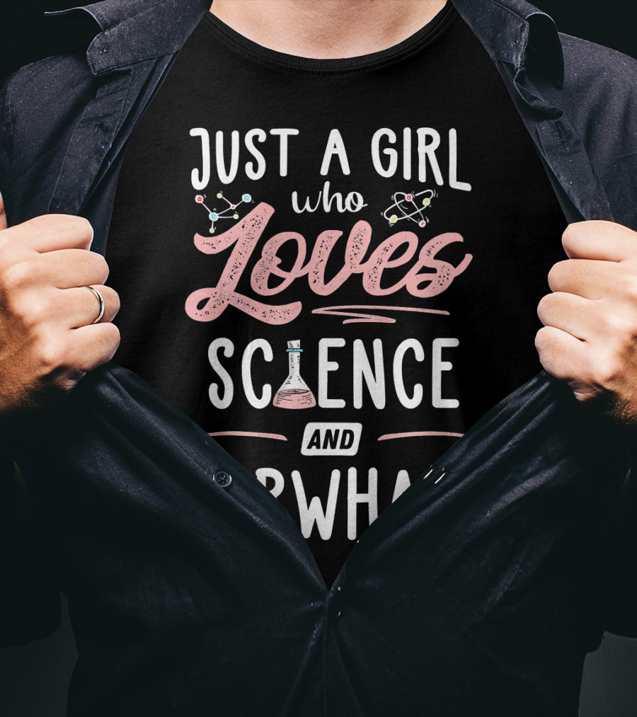 Just A Girl Who Loves Science And Narwhals T-Shirt
