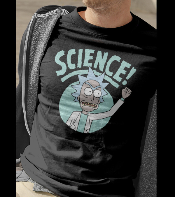 Rick And Morty Science Punch Fist Raised T-Shirt