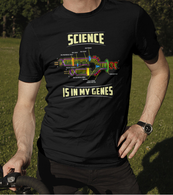 Science Is In My Genes DNA Polymerase Molecule Diagram T-Shirt