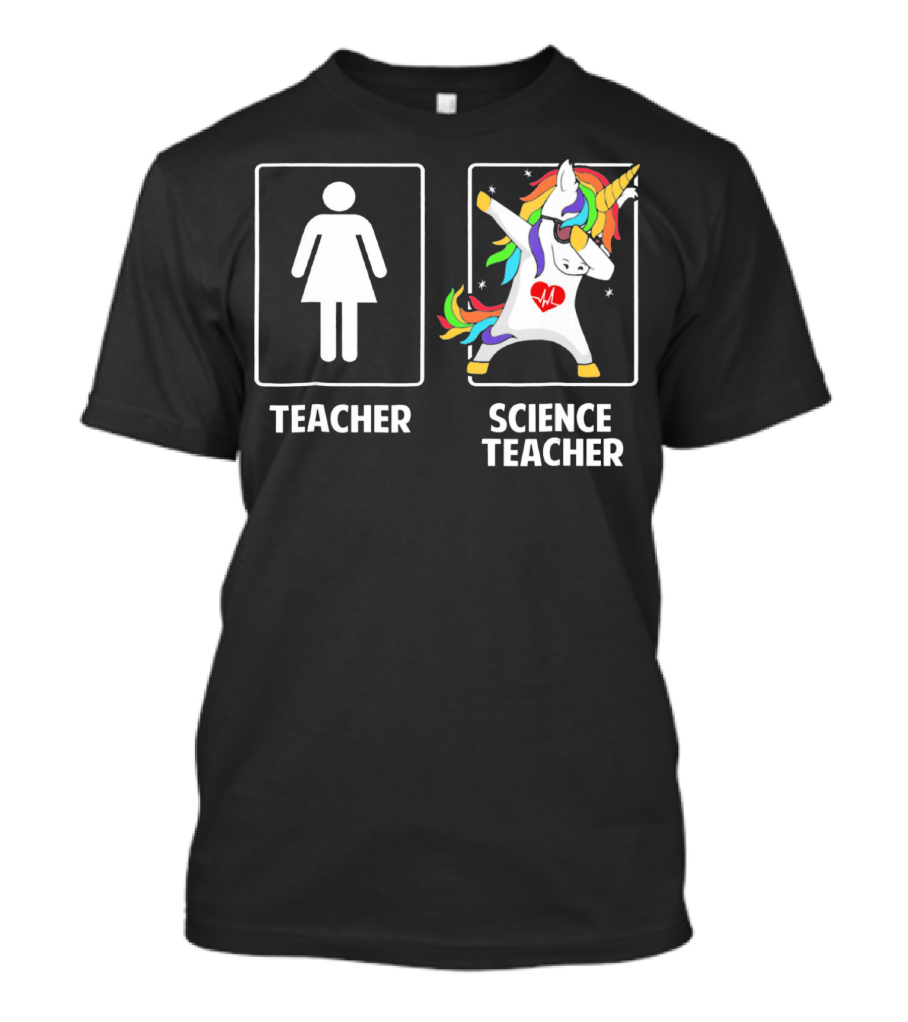 Teacher Science Teacher Unicorn Dabbing T-Shirt