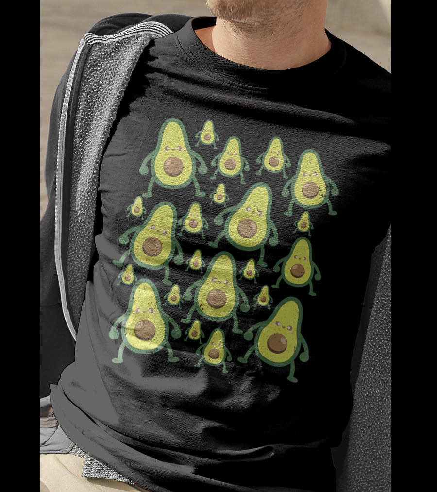 Holy Guac Avocados Funny Cartoon Characters T-Shirt