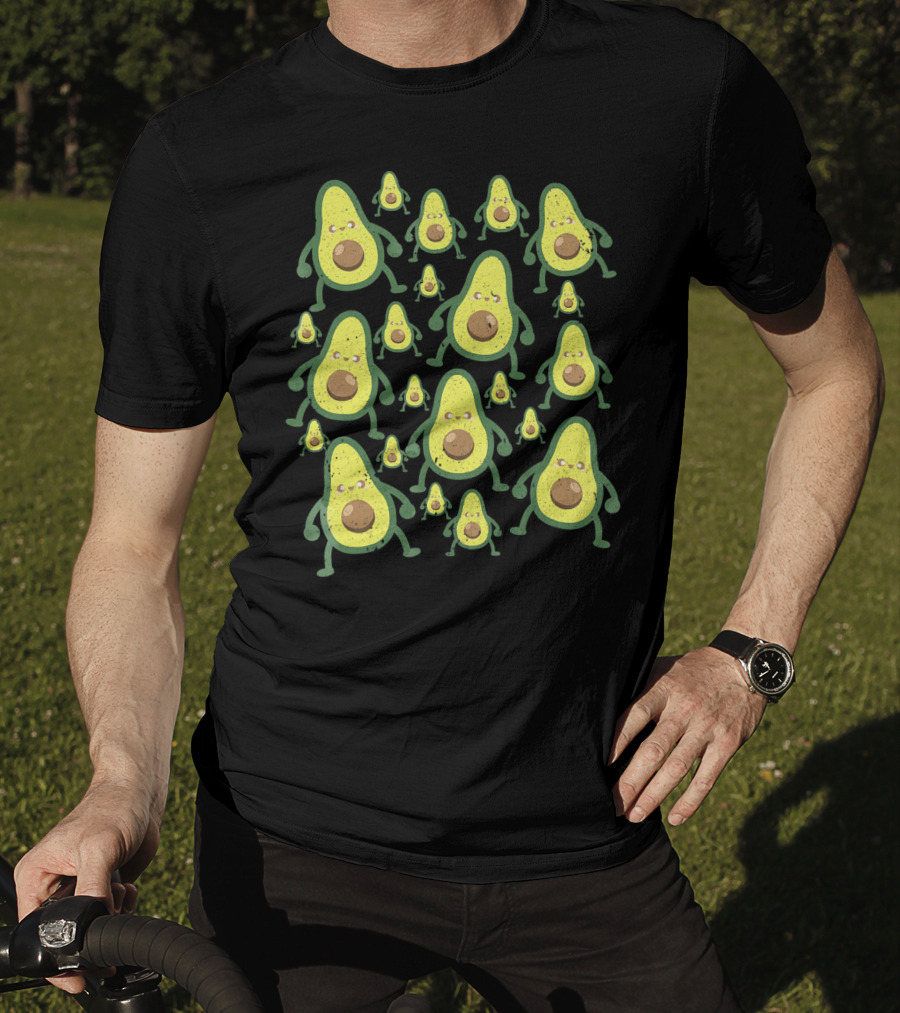 Holy Guac Avocados Funny Cartoon Characters T-Shirt