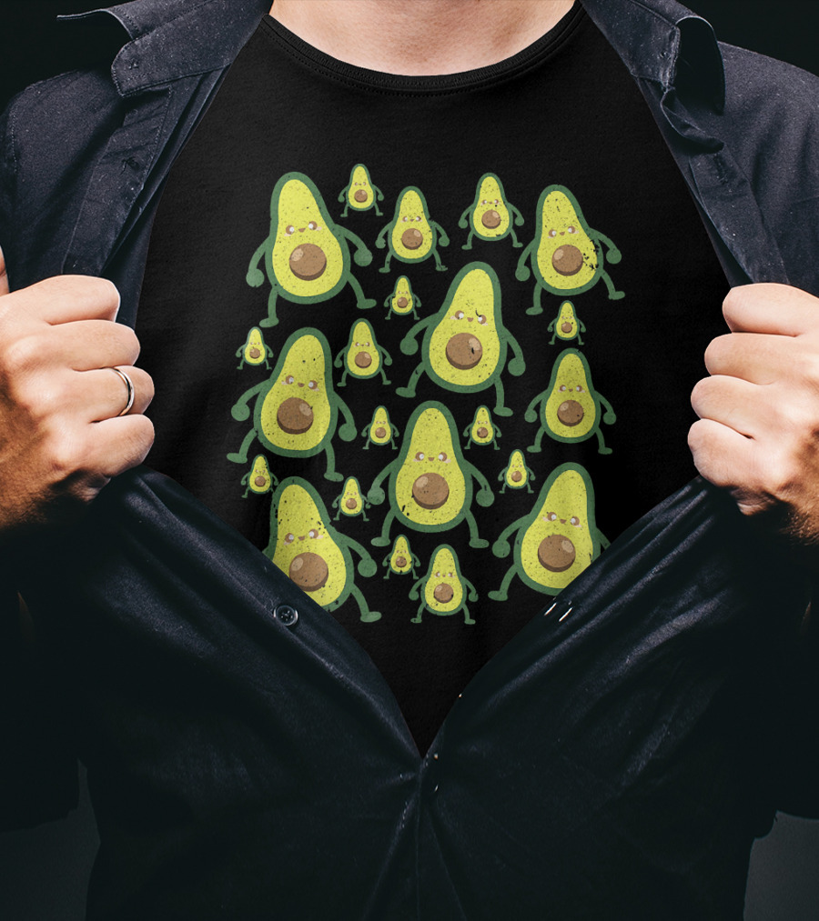 Holy Guac Avocados Funny Cartoon Characters T-Shirt