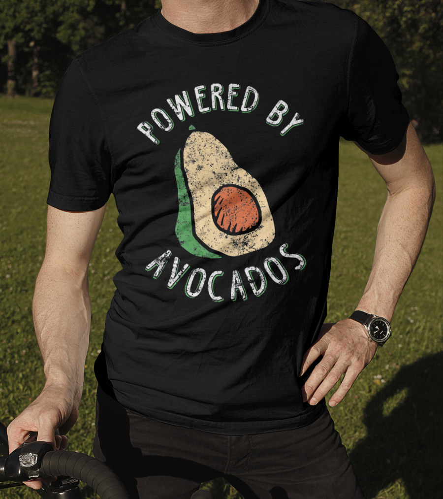 Powered By Avocados Cute Guacamole Lover Cinco De T-Shirt