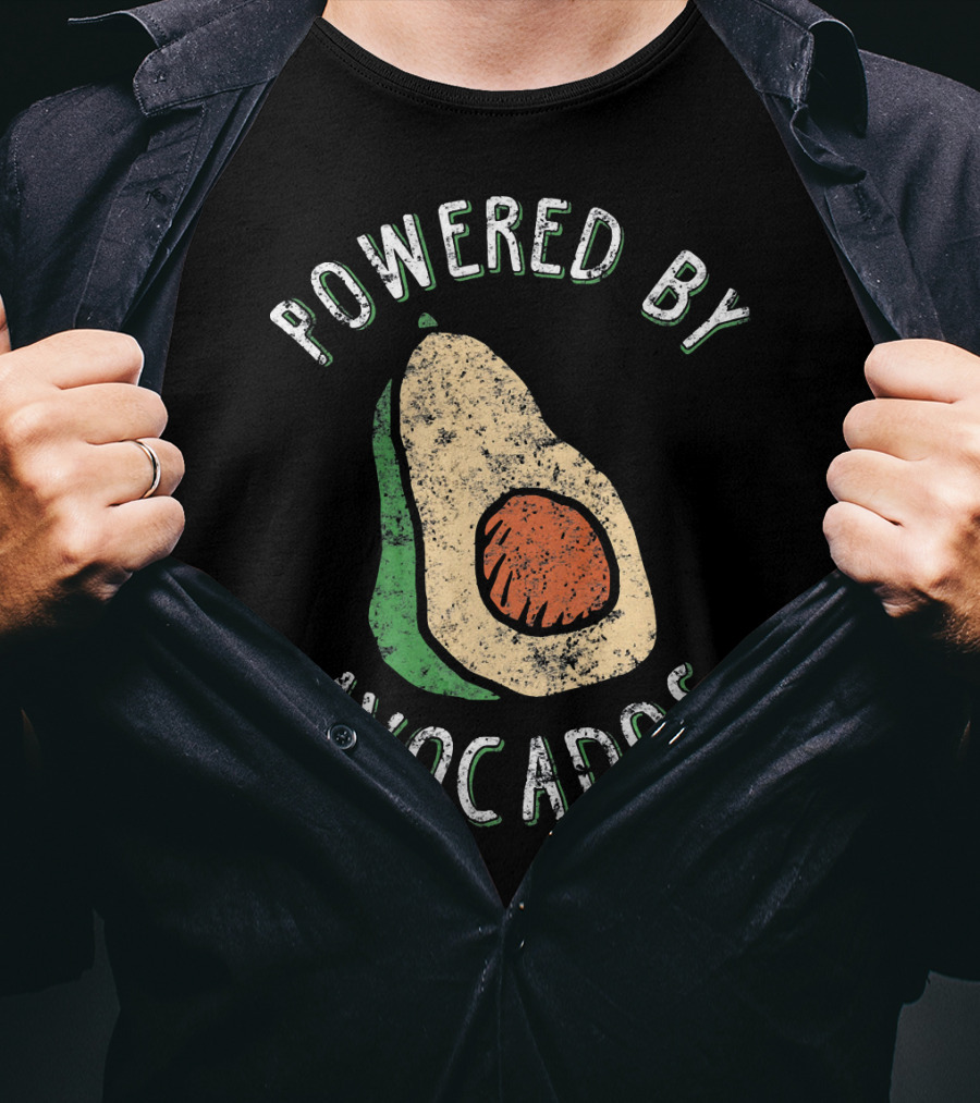 Powered By Avocados Cute Guacamole Lover Cinco De T-Shirt