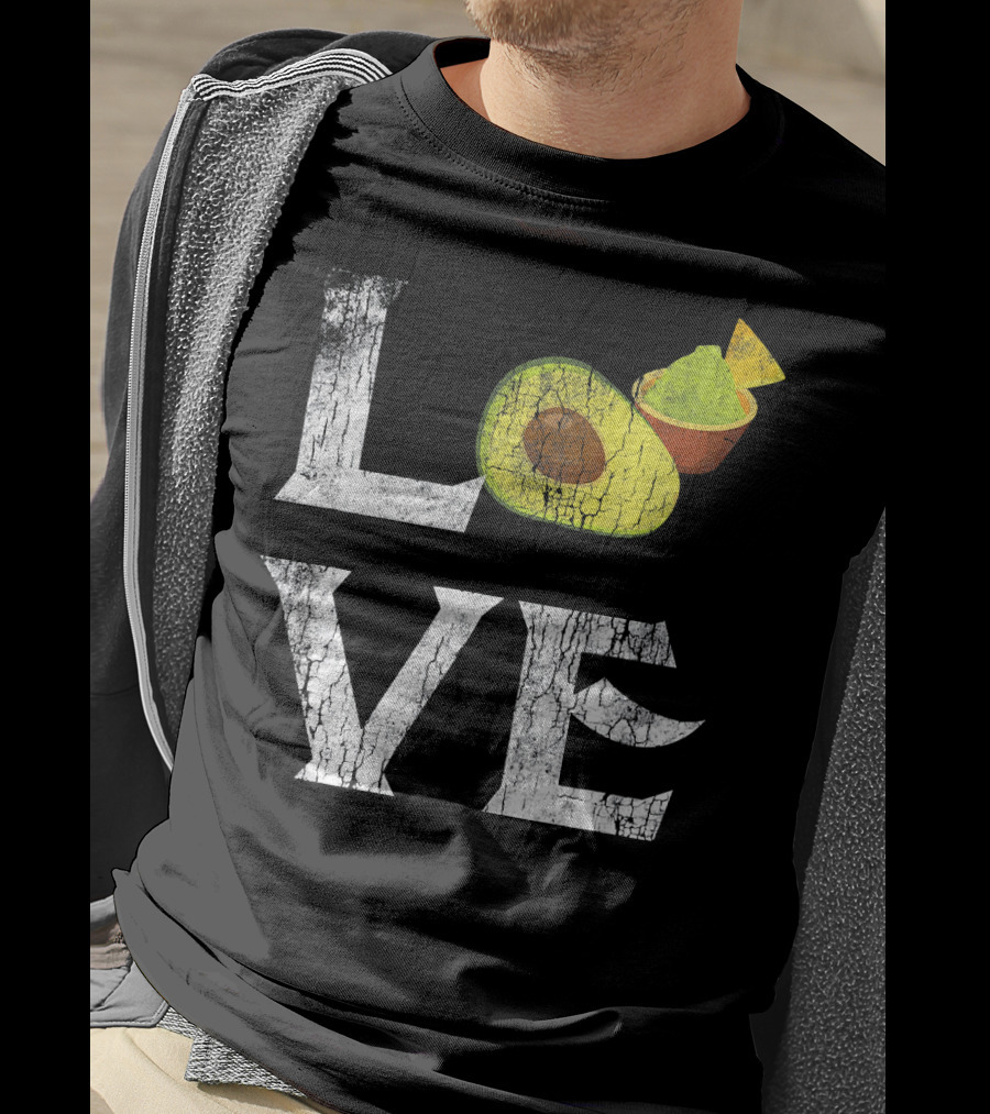 Love Mexican Guacamole Avocado Vegan Tex-Mex Passion T-Shirt