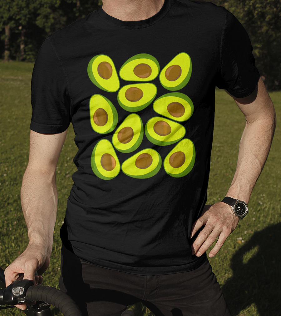 Avocado Pattern Funny Costume Holy Guaca T-Shirt