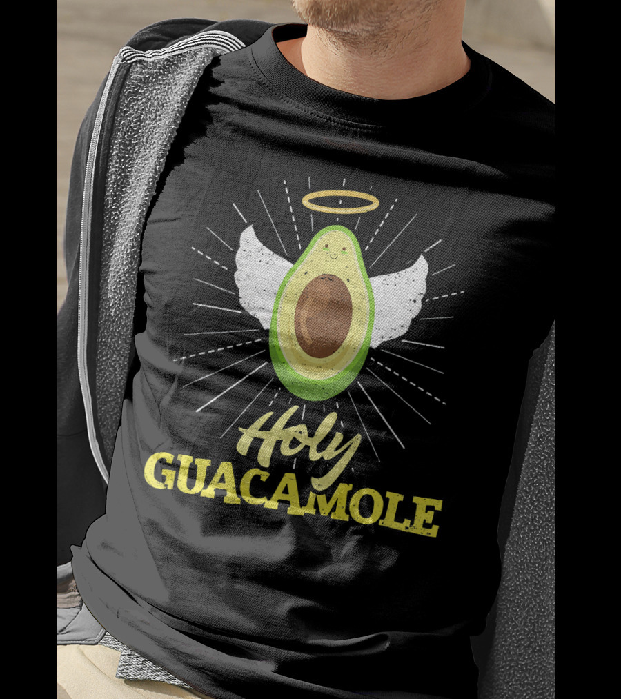 Holy Guacamole Angel Avocado With Halo And Wings T-Shirt