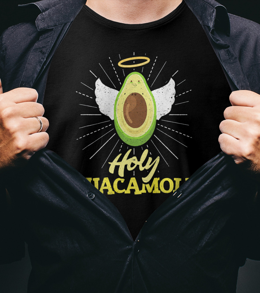 Holy Guacamole Angel Avocado With Halo And Wings T-Shirt