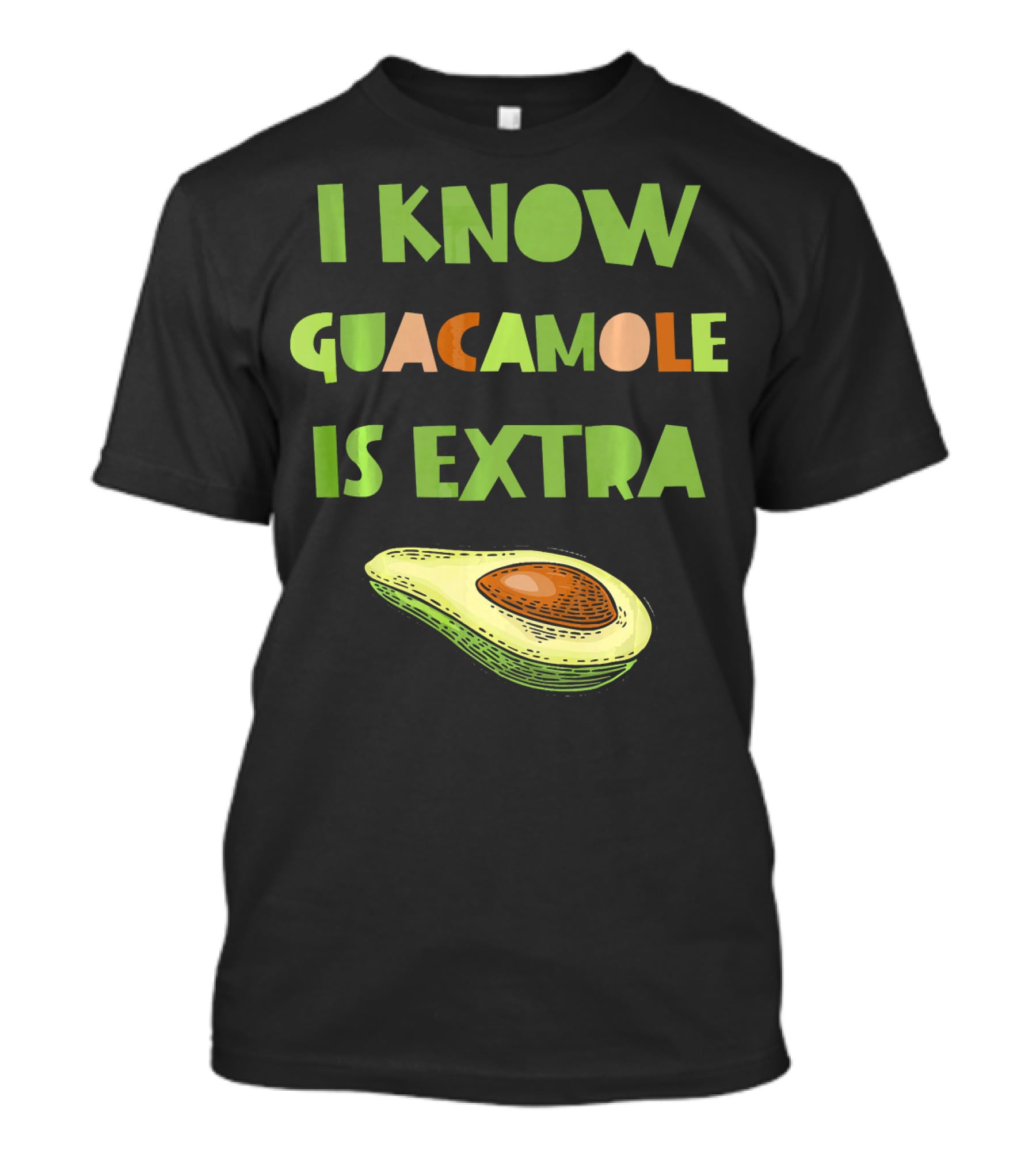 I Know Guacamole Is Extra With Avocado T-Shirt