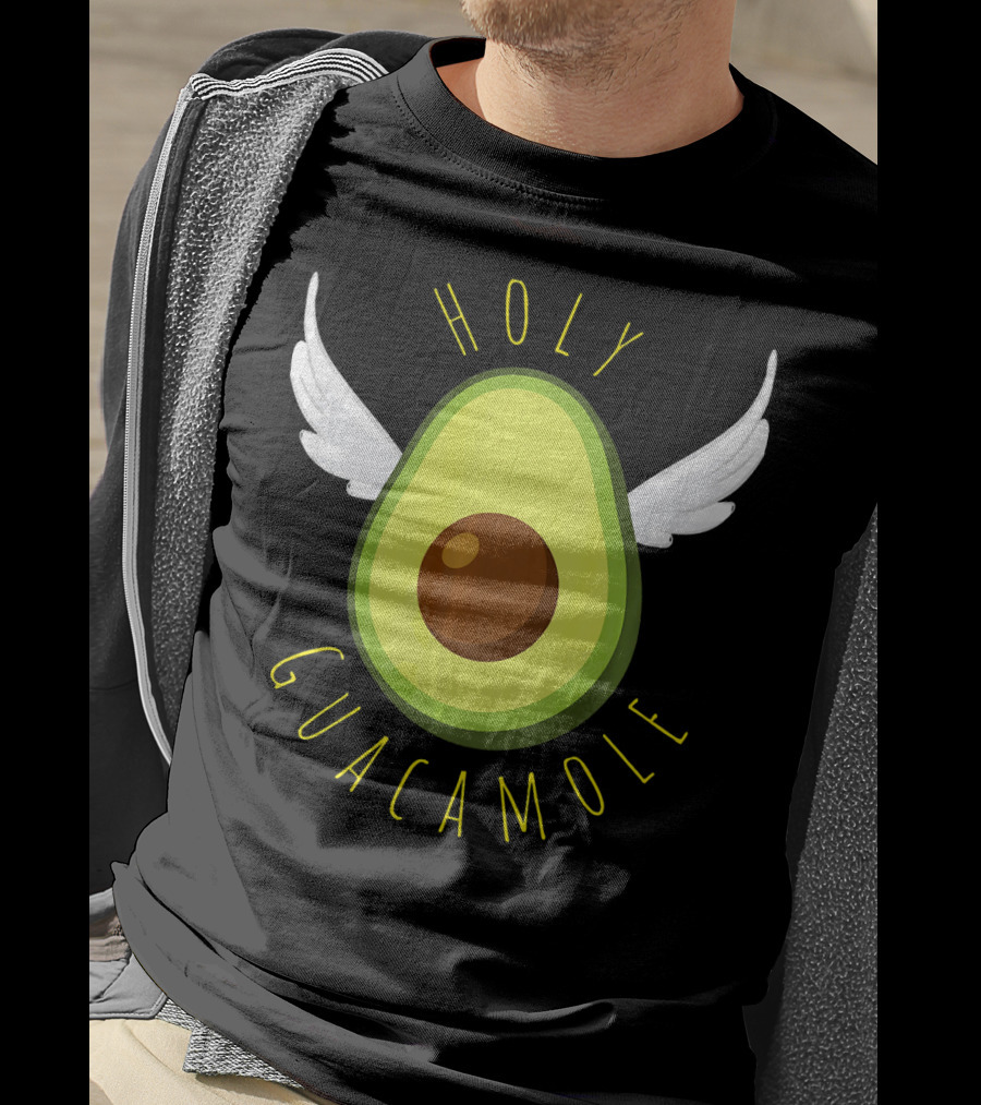 Holy Guacamole Avocado Angel Wings T-Shirt