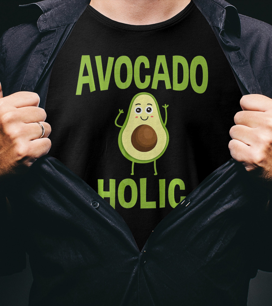 AVOCADOHOLIC Avocado Holic Funny Avocado T-Shirt