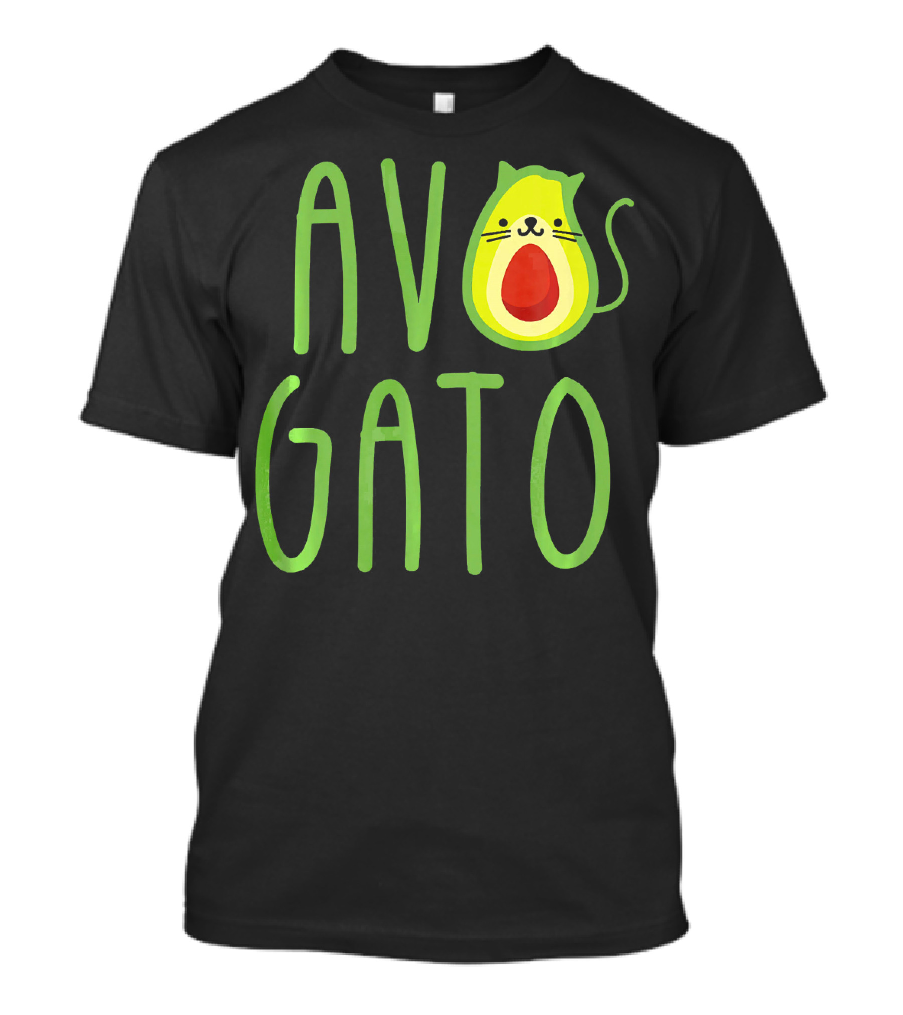 Funny Avogato Cat Cute Guacamole Avocado T-Shirt