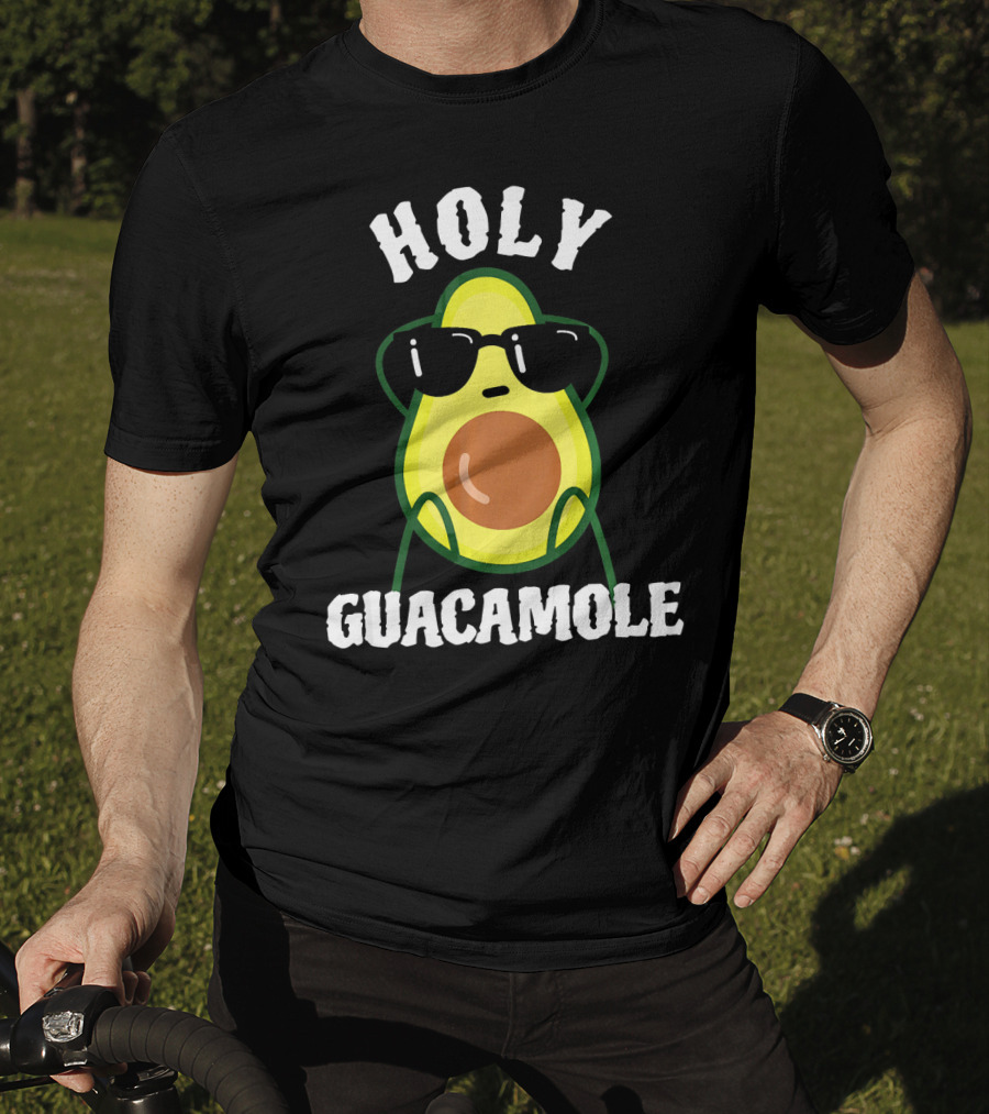 HOLY GUACAMOLE Funny Avocado With Sunglasses T-Shirt