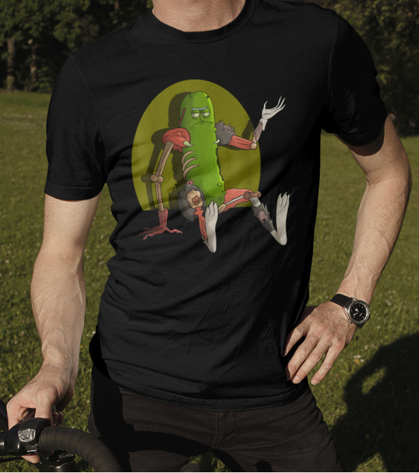 Mademark X Rick And Morty Pickle Rick Sitting Pose T-Shirt
