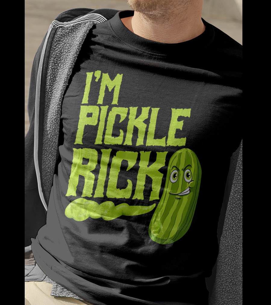 I'M PICKLE RICK Green Pickle Face T-Shirt