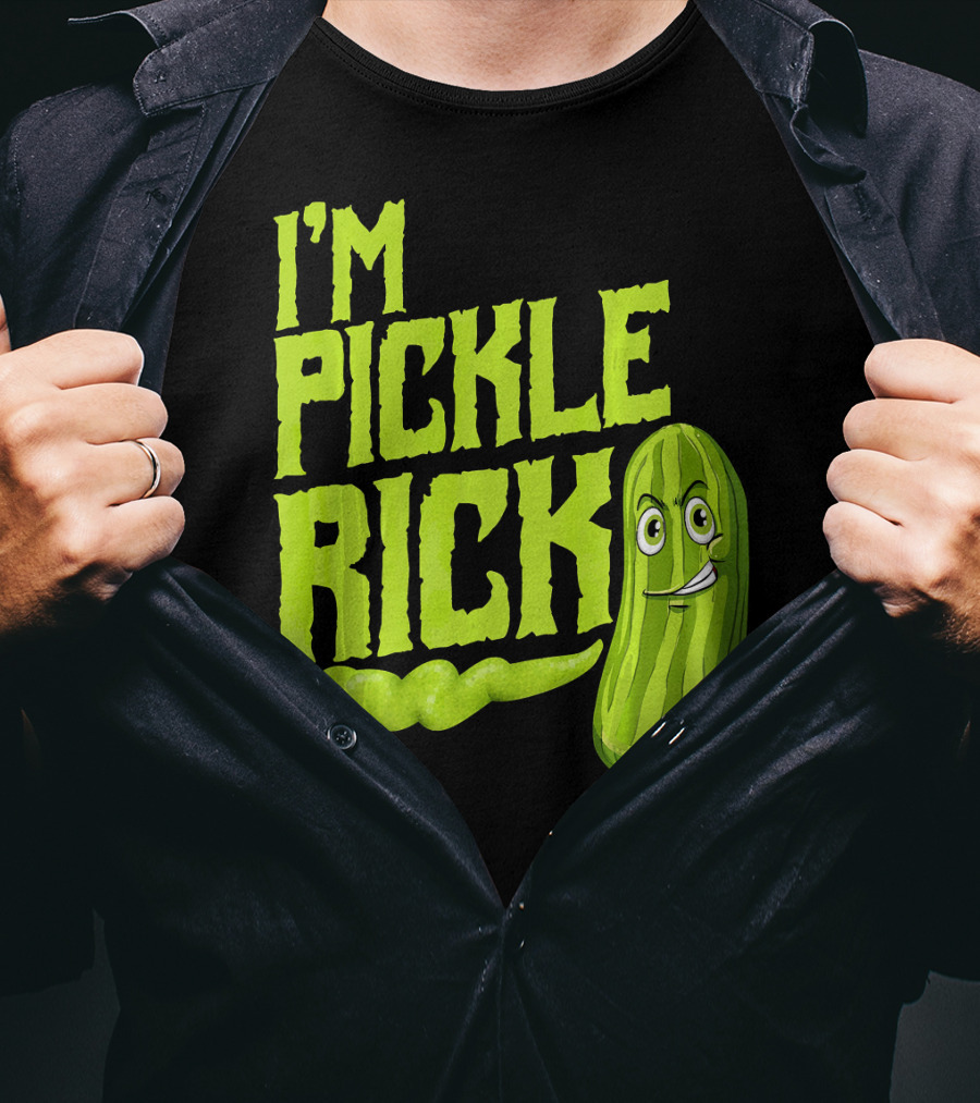 I'M PICKLE RICK Green Pickle Face T-Shirt