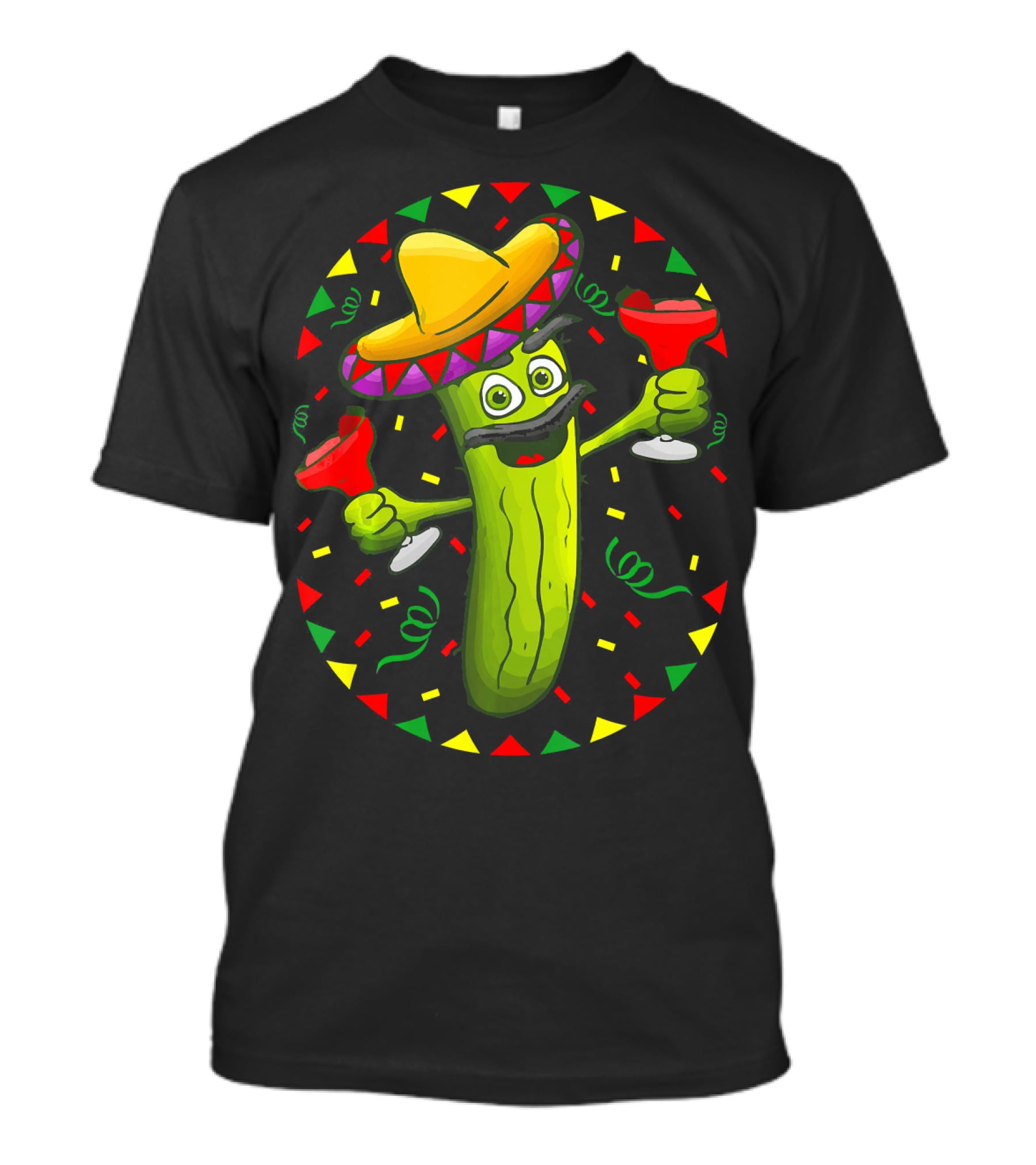 Sombrero Pickle Margarita Cinco De Mayo Fiesta T-Shirt