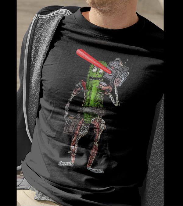 Rick And Morty Pickle Rick Laser Beam Weapon T-Shirt