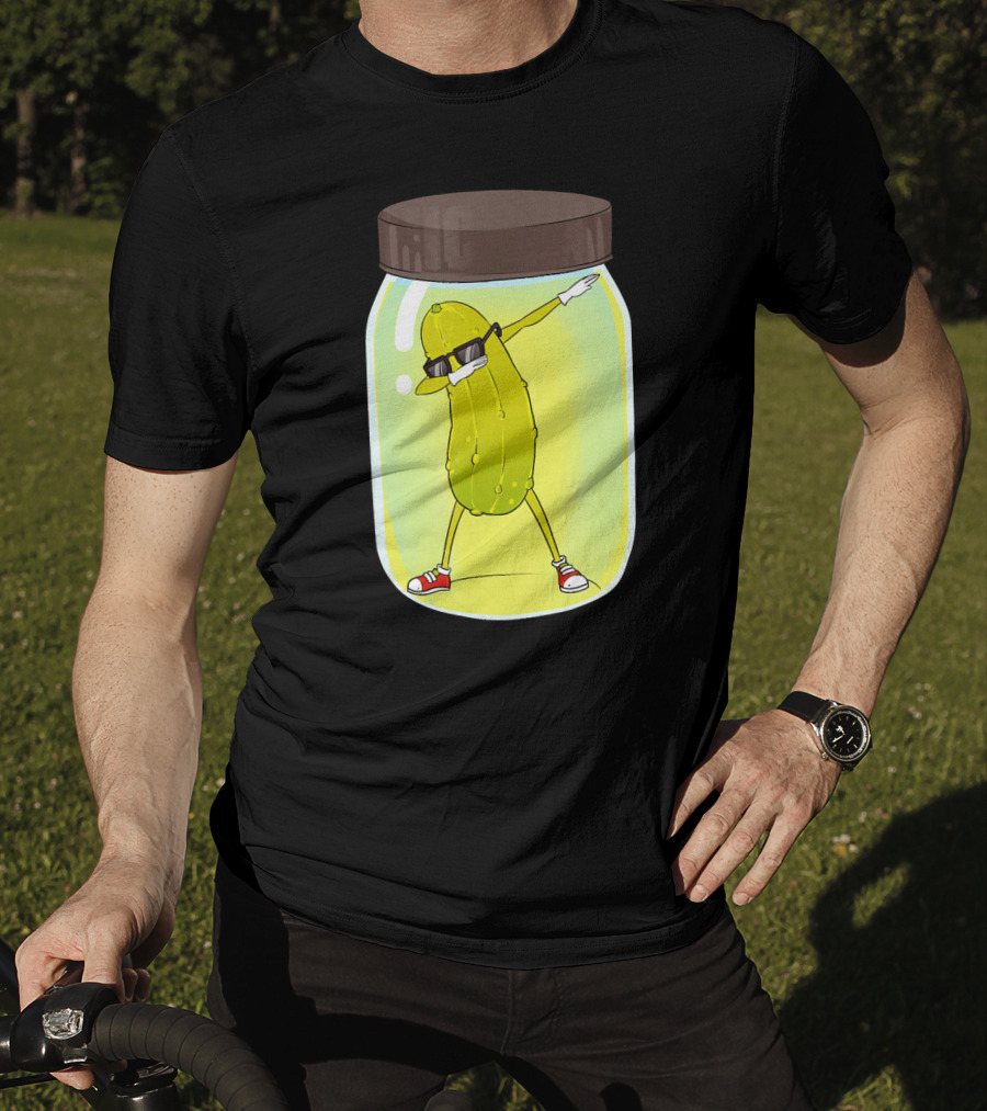 Dancing Pickle Dab In A Jar Cute Pickle Love T-Shirt