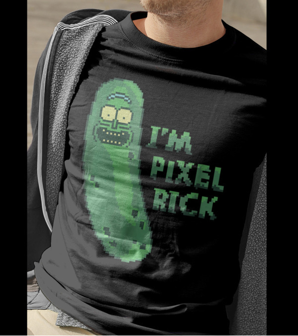 Mademark X Rick And Morty I'm Pixel Rick Pickle T-Shirt