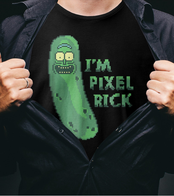 Mademark X Rick And Morty I'm Pixel Rick Pickle T-Shirt