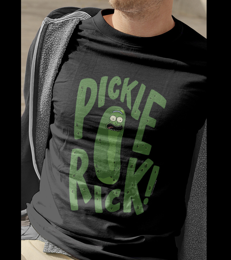 Rick And Morty Pickle Rick Pickle Drawing T-Shirt