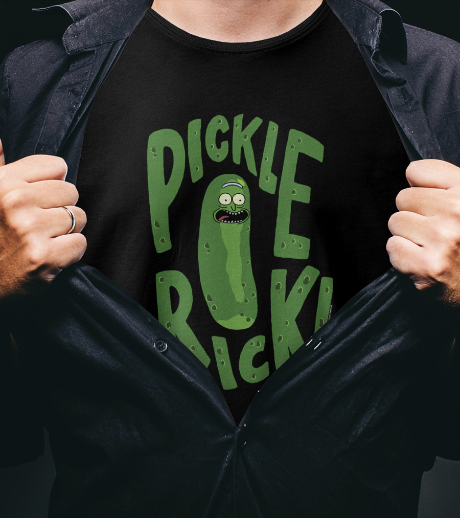 Rick And Morty Pickle Rick Pickle Drawing T-Shirt