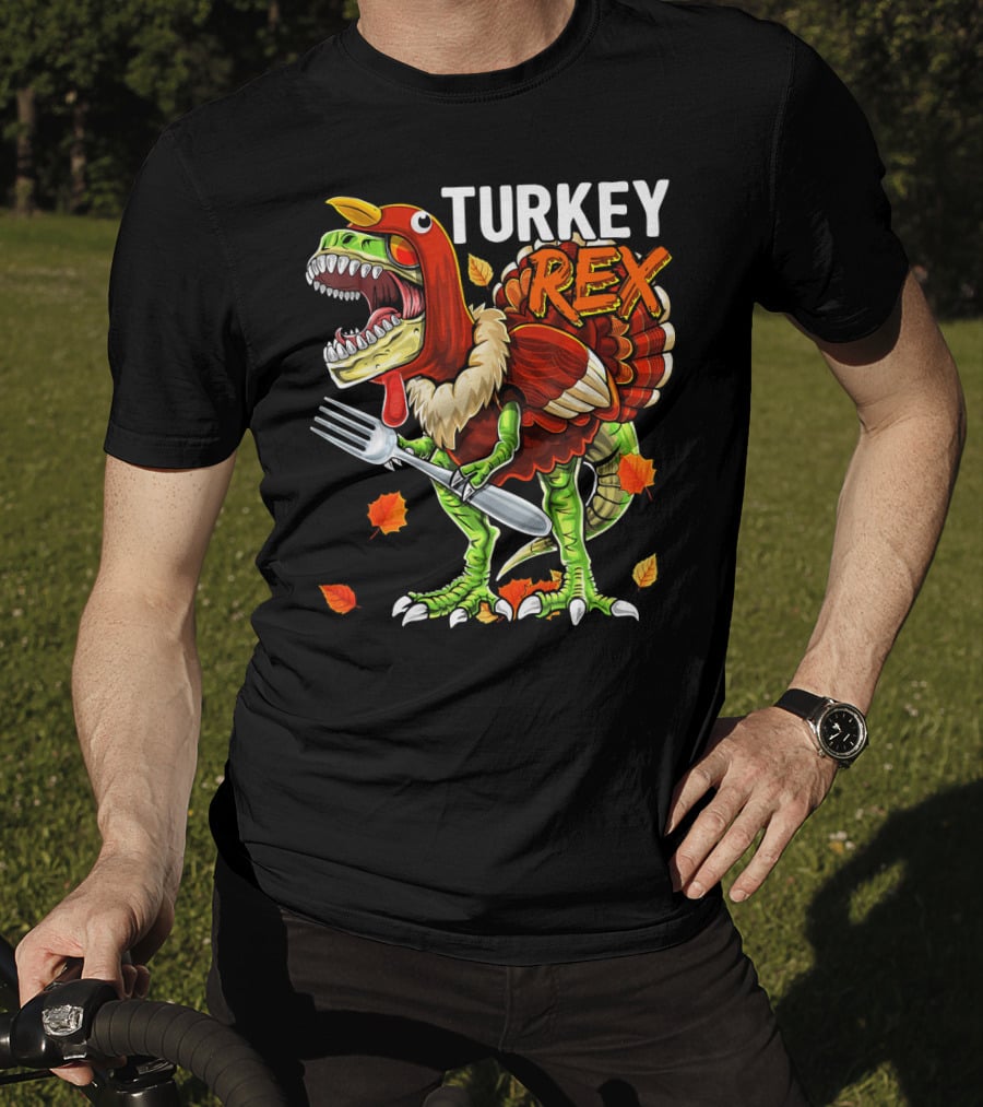 TURKEY REX Thanksgiving Dinosaur Costume T-Shirt