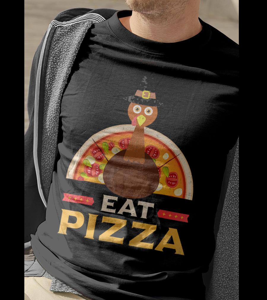 Thanksgiving Turkey Eat Pizza Pie T-Shirt