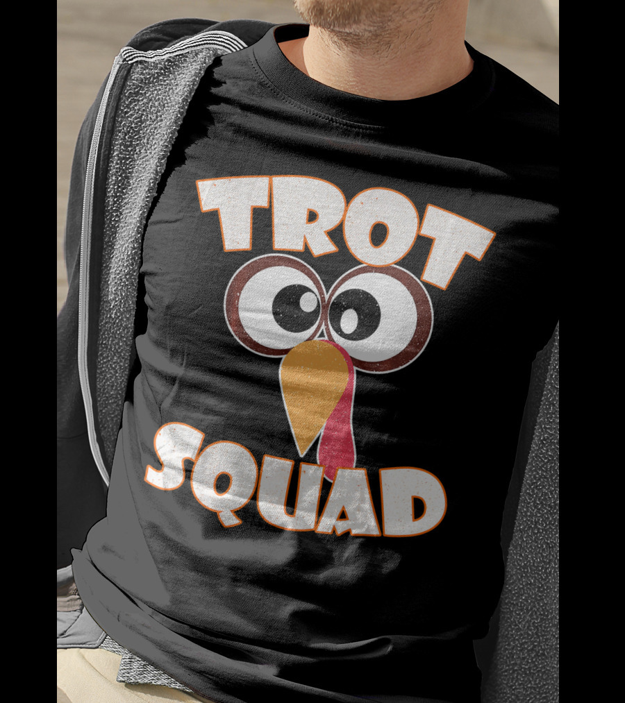 Trot Squad Turkey Face Eyes And Beak T-Shirt