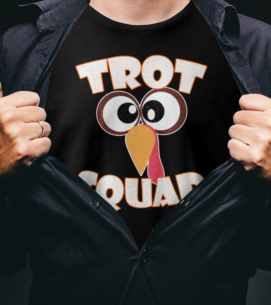 Trot Squad Turkey Face Eyes And Beak T-Shirt
