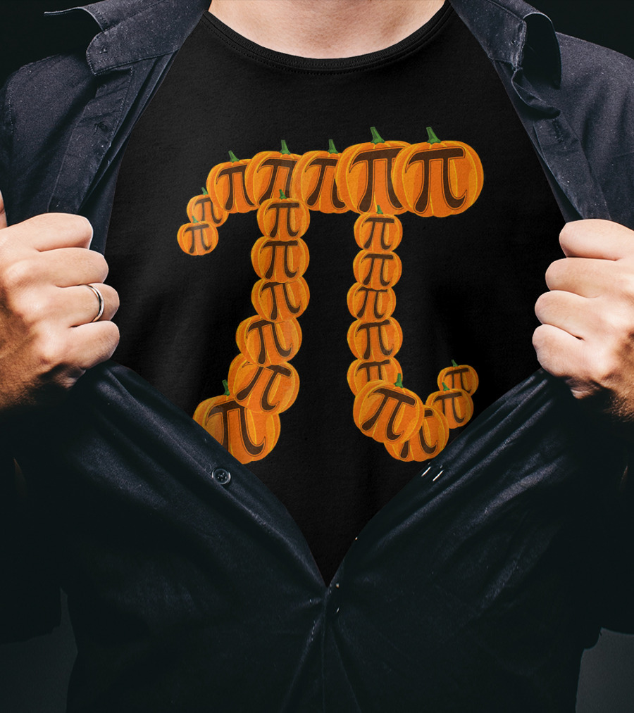 Pumpkin Pi Math Symbol Halloween Puns T-Shirt