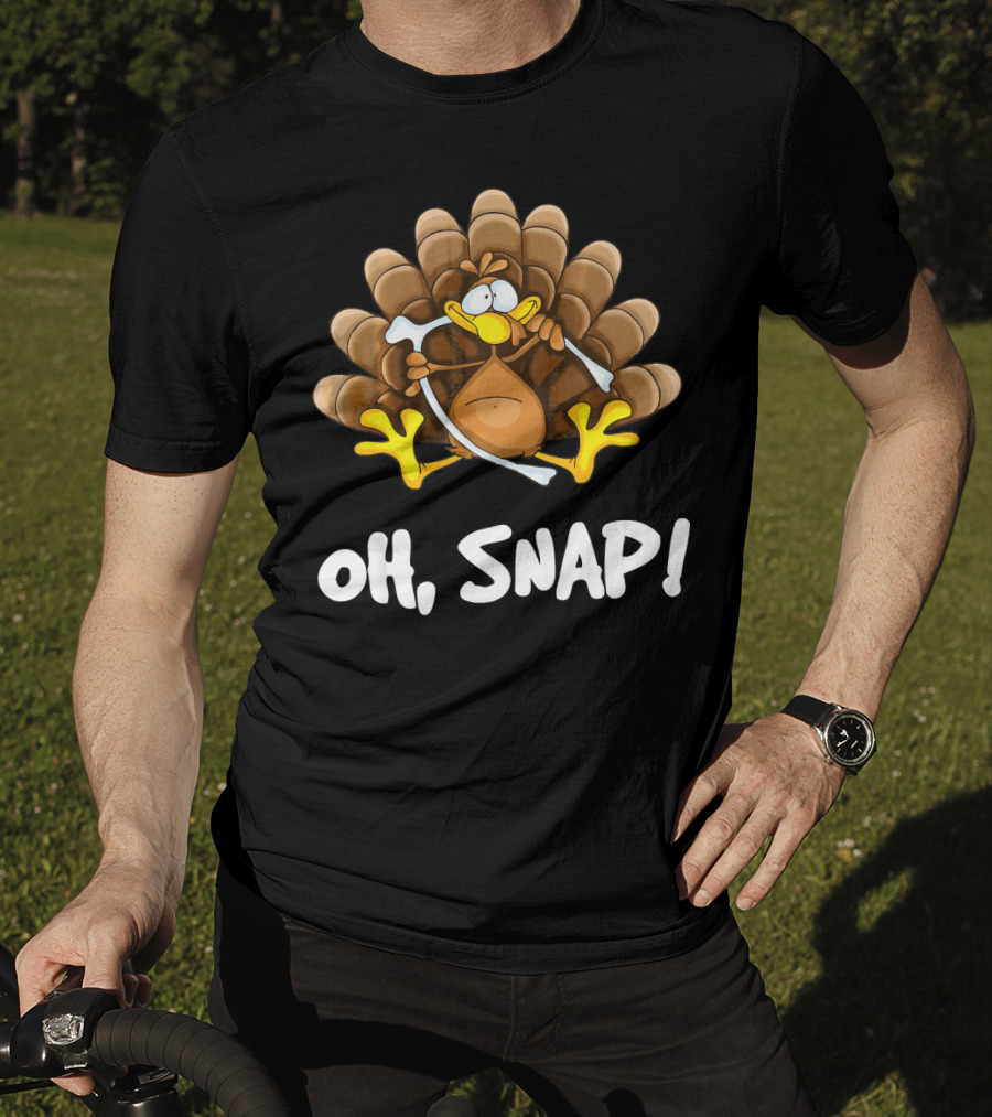 Wishbone Oh Snap Funny Turkey Bone Joke T-Shirt