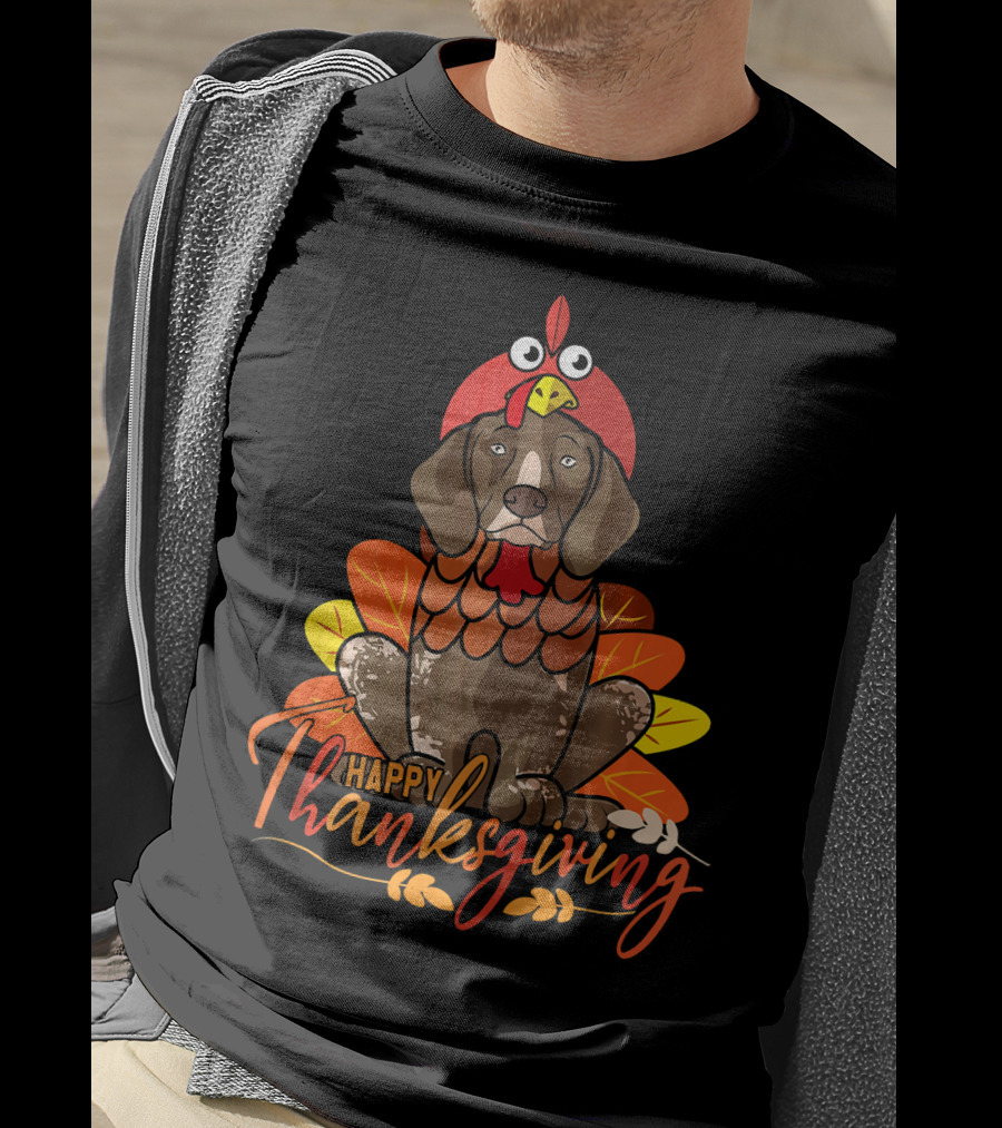 Happy Thanksgiving German Shorthaired Pointer Turkey Costume T-Shirt