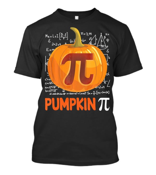 Pumpkin Pi Math Equations Halloween T-Shirt