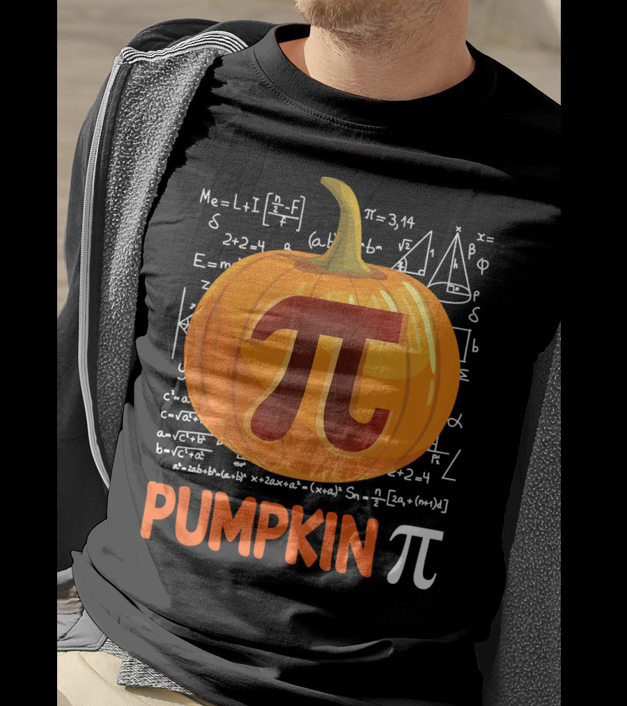Pumpkin Pi Math Equations Halloween T-Shirt